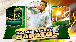 LOS 10 MEJORES ICONOS Y HEROES BARATOS DE EA FC 24 [upl. by Culhert829]