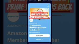 FREE 100₹ AMAZON PRIME VOUCHER CODE IS BACK AmazonPrimeVoucher FreeGiftCard earnmoneyonline [upl. by Hyacintha]