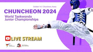 Day 2 Court 4 afternoon session  Chuncheon 2024 World Taekwondo Junior Championships [upl. by Tronna]