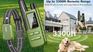 Dog Shock Collar 3300FT Dog Training Collar with Remote [upl. by Tihw379]