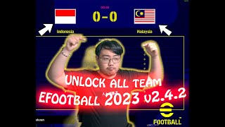 Tutorial Unlock Team Membuka Semua Tim di eFootball 2023 V242 [upl. by Aitnecserc]