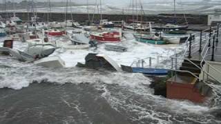 North Berwick Harbour dinghy park flooding 30 Mar 2010AVI [upl. by Lothair]