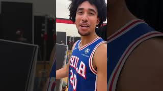 Sixers No 16 overall pick Jared McCain was mic’d up for Rookie Photoshoot in Vegas🔥 Shorts [upl. by Stoll28]