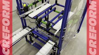 Long Return Flow Rack with Single Container Isolation Karakuri and Electric Lifter [upl. by Arne777]