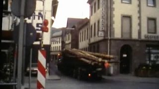 Kirn 70er Jahre Holztransporter der Firma Kuntz fährt durch die Gerbergasse [upl. by Leissam]