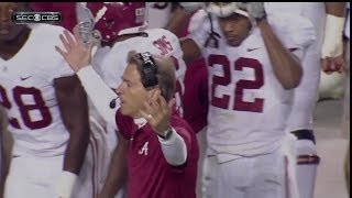 Auburn vs Alabama 2013  Winning TD Alabama Announcers with Nick Saban interview [upl. by Heddie]