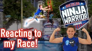 Bryton Myler Reacts to races on American Ninja Warrior JR [upl. by Aurelia]