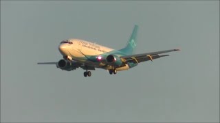 Nauru Airlines Our Airline 737300 Classic Landing at Brisbane [upl. by Sada]