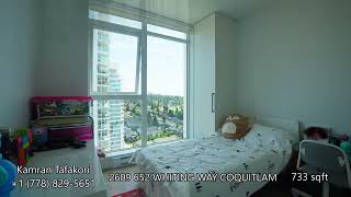 2 Bedroom 1 Bathroom 733 sqft194 sqft Balcony 2609 652 Whiting Way Coquitlam 686000 [upl. by Divan]