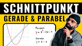 Schnittpunkt Gerade und Parabel  Quadratische Funktion und lineare Funktion  Mathe  Herr Maqbool [upl. by Shig119]