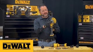 DEWALT® Product Guide  Grinder Guard and Wheel Installation [upl. by Liederman851]