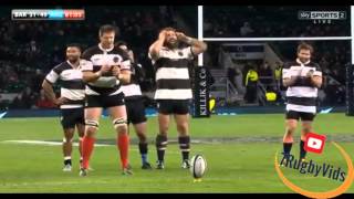 Barbarians Argentina  Bakkies Botha attempts conversion imitating DAN BIGGAR AND WILKISON [upl. by Nikos707]