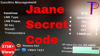 videocon d2h secret code  how to get know videocon d2h setlite management password code [upl. by Abbi]