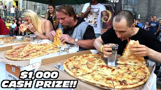 1000 Pizza Eating Contest vs Kate Ovens and Other Top Eaters [upl. by Gehman]