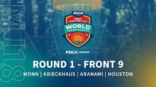 2024 PDGA Junior Disc Golf World Championships  MJ18 R1F9  Monn Krieckhaus Aranami Houston [upl. by Cecilius]