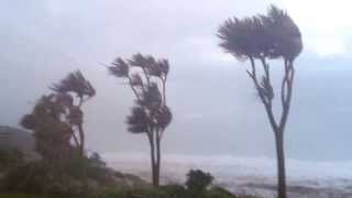 Isles of Scilly Storm At Porthcressa 14 February 2014 [upl. by Hirsh]