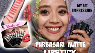 ❤︎ My First Impression on Purbasari Matte Lipstick ❤︎ Review and Swatches ❤︎ MyMEtime [upl. by Rosemary]