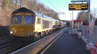 Trains at Apperley Bridge  15012016 [upl. by Lyrradal331]