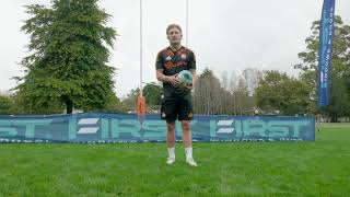 Ultimate Rugby Training Experience Damian Mckenzie talks about the Grubber Kick [upl. by Terbecki]