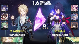 E1 Yanqing Hypercarry amp E1 Seele Hypercarry F2P  Memory of Chaos 12  Honkai Star Rail 16 [upl. by Llebyram580]