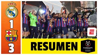 BARCELONA CAMPEÓN tras GOLEAR y BAILAR 31 al REAL MADRID en el CLÁSICO  Supercopa de España [upl. by Annemarie]