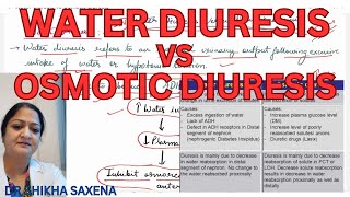 Water diuresis VS Osmotic diuresis causes and effects [upl. by Bradeord]