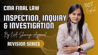 Inspection Inquiry and Investigation  CMA Final Law Revision Series  100 English  June 2024 [upl. by Anniahs]