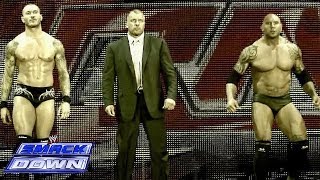 Evolution reunites to humble The Shield on Raw SmackDown April 18 2014 [upl. by Staal]