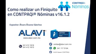 Finiquito en CONTPAQi Nóminas v1612 [upl. by Aihseuqram572]