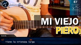 Cómo tocar quotViejo Mi Querido Viejoquot de Piero en Guitarra Acústica HD Tutorial  Christianvib [upl. by Chryste]