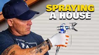 How To Paint A House With An Airless Paint Sprayer [upl. by Stan]