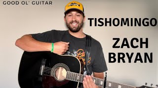 BEGINNER VERSION Tishomingo Zach Bryan Guitar Lesson  Tutorial [upl. by Chuch]