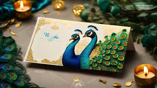 Wedding invitation video template free download  Peacock Theme Wedding Invitation 3D  NRA133 [upl. by Dell]