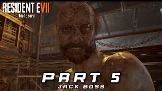 RESIDENT EVIL 7 WALKTHROUGH GAMEPLAY PART 5 JACK BOSS FIGHT IN DISSECTION ROOM RE7 [upl. by Rubie]