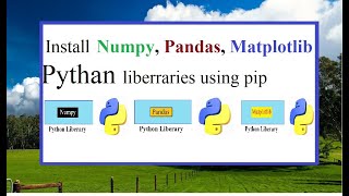 Installation of Python liberaries Pandas numpy and matplotlib using pip pythontutorials [upl. by Nyram]