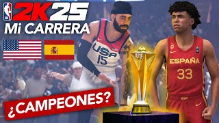 ¿CAMPEÓN del MUNDO U19 ESPAÑA vs USA  NBA 2K25 MI CARRERA 3  AIRCRISS [upl. by Messab]