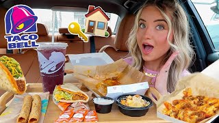 TACO BELL MUKBANG  WE BOUGHT A HOUSE [upl. by Ecad]