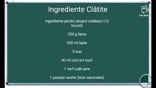 Reteta ingrediente clatite delicioase reteta prajituri dulce [upl. by Velvet]