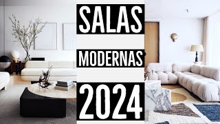 50 SALAS MODERNAS  DECORACIÓN DE INTERIORES 2024  TENDENCIAS ESTILOS Y DISEÑOS [upl. by Prima]