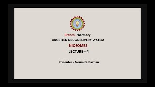 Novel Drug Delivery Systems NDDS  Niosomes Part1 AKTU Digital Education [upl. by Jessamyn395]