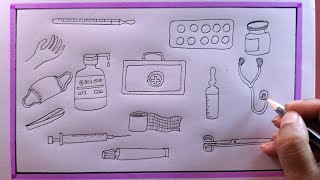 how to draw first aid kit step by step easyfirst aid kit drawing easy [upl. by Nylac655]