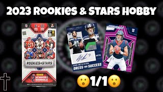 😮11😮 2023 ROOKIES amp STARS FOOTBALL HOBBY BOX  BEST VALUE FOR THE MONEY [upl. by Ykceb]