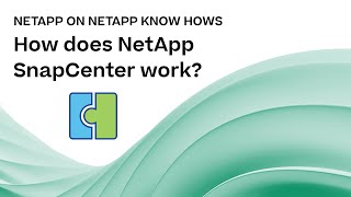 How does NetApp SnapCenter work  Know Hows [upl. by Lusar]