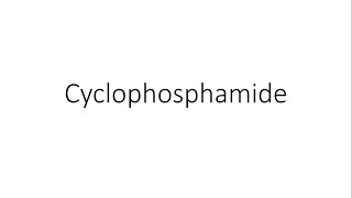 Cyclophoshamide  Pharmacology [upl. by Mindi578]