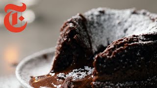 Chocolate Lava Cake for Two  NYT Cooking [upl. by Ecnaled261]