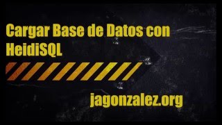 ★★★ Cargar base de datos con HeidiSQL [upl. by Shreve]