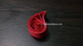 Paper Quilling  Tutorial  DIY  Learn how to make Paper Quilling Shape No 4  Shaped Tear Drop [upl. by Platas]