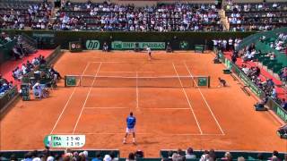 Davis Cup Highlights France 23 USA [upl. by Artemis841]