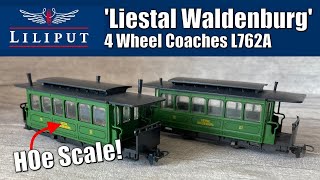 Liliput quotLiestal Waldenburgquot Swiss SBB Narrow Gauge Coaches  HOe Scale  Model Railway Reviews [upl. by Pacorro]