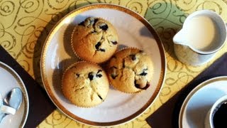 Amerikanische BLAUBEERMUFFINS  Maismehl [upl. by Onibag]